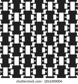 Abstract black geometric of rectangle and square pattern on white background.
