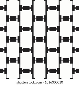 Abstract black geometric of rectangle and square pattern on white background.