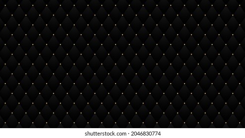Abstract black geometric rhombus shape with luxury golden dots elements pattern. Elegant vintage geometry pattern design. You can use for cover template, poster, flyer, print ad. Vector illustration