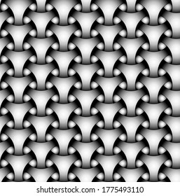 Abstract Black Geometric Seamless Background. High Saturated Gradients. Different Geometrical Shapes