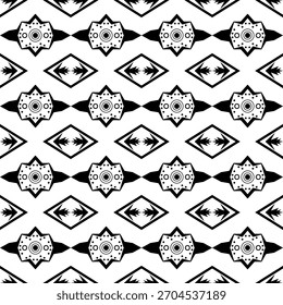 Abstract Black Geometric Seamless Pattern Background. Seamless. Vector Illustration