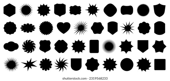 Abstract black geometric shapes collection for sale, discount, promotion