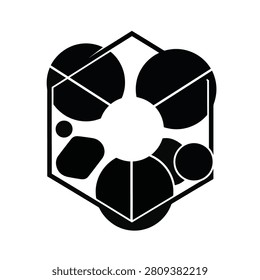 Icono silueta geométrica negra