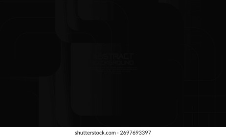 Abstract black geometric square background. Minimal simple background