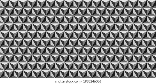Abstract black geometric texture  pyramid pattern background. Modern vector illustration.