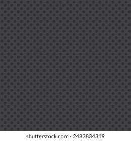 Abstrakte geometrische Textur in Schwarz, nahtloses Muster kleiner Ringe oder Pixel in Grau- und Schwarzfarben. Perforiertes Metallnetz dunkler Hintergrund