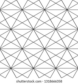 Abstract black geometric of triangles on white background. Vector pattern.