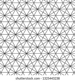 Abstract black geometric of triangles on white background. Vector pattern.