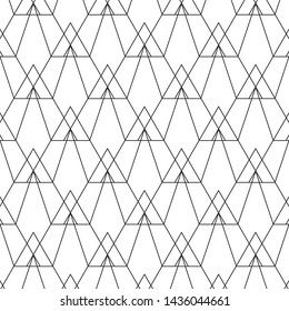 Abstract black geometric of triangles on background. Vector pattern. Pattern is on swatch panel.