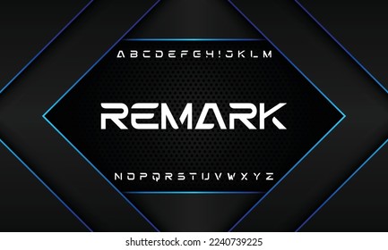 Resumen de geometría negra con línea azul y sombras sobre fondo de medio tono. Patrón para jefes de sitios web, diseños.
