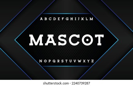 Abstract black geometry with blue line and shadows on halftone background. Pattern for heads of websites, designs.
