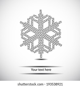 abstract black geometry snowflake
