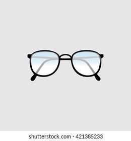 abstract black glasses on the background.