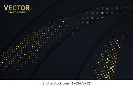 abstract black glitter gold vector background business background texture