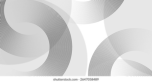 Abstractas fondo geométrico brillante negro. Modelo brillante moderno de las líneas del círculo. Concepto de tecnología futurista. Traje para la cubierta, cartel, Anuncio, folleto, cabecera, Vector del Sitio web
