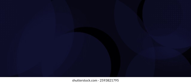 Abstract black glowing geometric lines modern shiny blue circle lines pattern. Suit for cover, banner, brochure