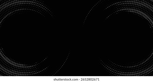 Abstractas líneas geométricas brillantes negras patrón de líneas circulares grises brillantes modernas, anillos degradados grises negros modernos. Conveniente para el Anuncio, cubierta, cartel, Sitio web, presentación, folleto,