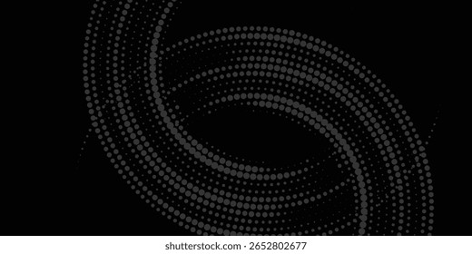 Abstractas líneas geométricas brillantes negras patrón de líneas circulares grises brillantes modernas, anillos degradados grises negros modernos. Conveniente para el Anuncio, cubierta, cartel, Sitio web, presentación, folleto, Ilustración vectorial