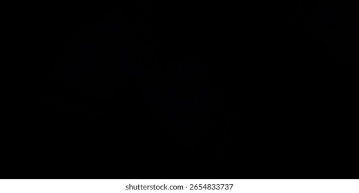 Abstrato preto brilhante linhas geométricas padrão de linhas de círculo cinzento brilhante moderno. ilustração vetorial