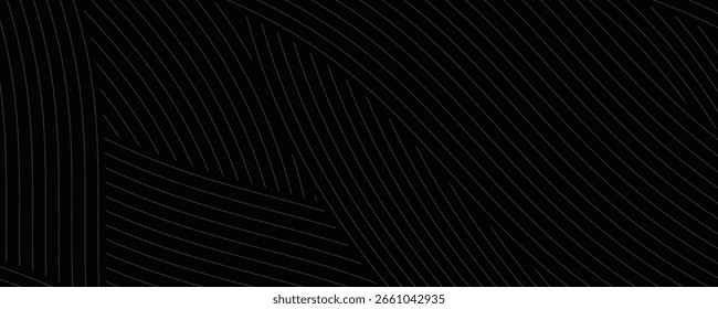 Abstractas líneas geométricas brillantes negras patrón de líneas circulares grises brillantes modernas, anillos degradados grises negros modernos. Conveniente para el Anuncio, cubierta, cartel, Sitio web, presentación, folleto, moderno