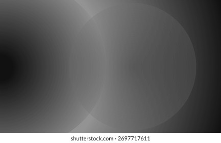 Abstract black glowing geometric lines modern shiny gray circle lines pattern, Modern black gray gradient rings