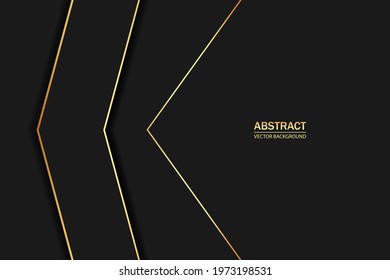 Abstract black and gold arrows on a dark background.