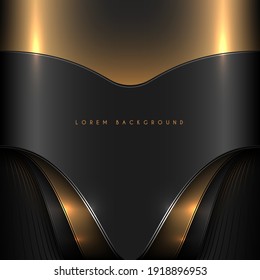 Abstract black and gold background