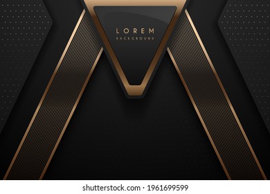 Abstract black and gold background