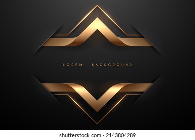 Abstract black and gold background