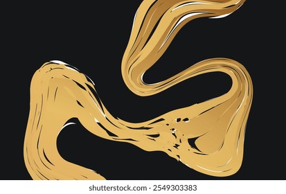 Abstractas fondo negro y oro