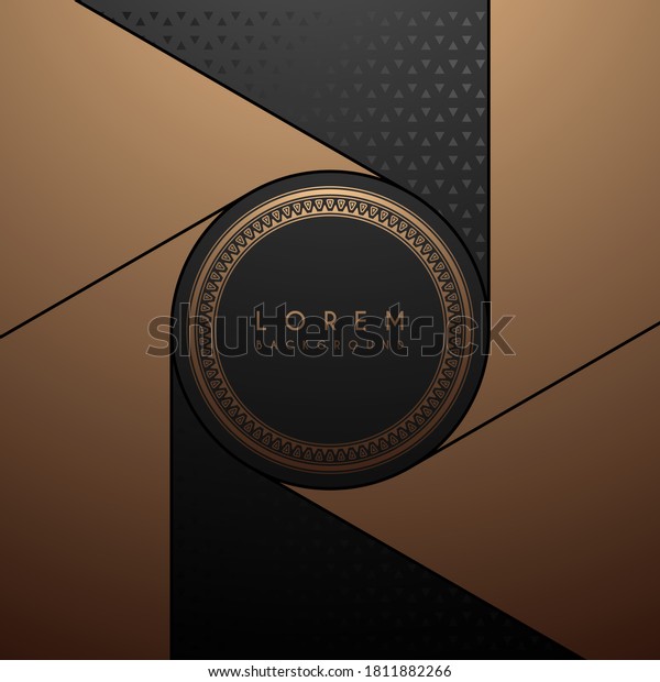 Abstract Black Gold Background Stock Vector (Royalty Free) 1811882266