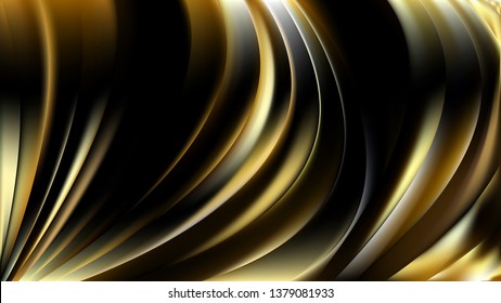 Abstract Black and Gold Background Design