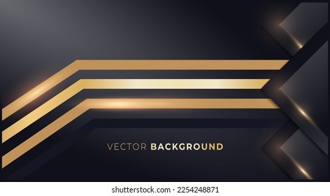 Abstract black and gold background design