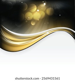 Abstract Black Gold Background Illustrator Template