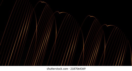 Abstract black gold background with lines