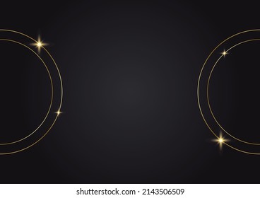 Abstrakter schwarz-goldener Hintergrund mit moderner Wellenkurve elegantes Unternehmenskonzept
