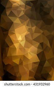Abstract black and gold background of the triangles