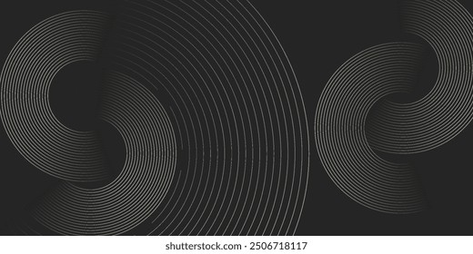 Abstract black and gold background with two circles. Suitable for banner, cover, poster, website, presentation, brochure, flyer, header