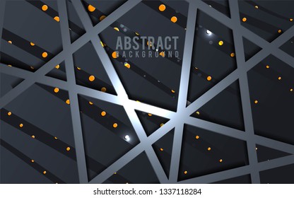 Abstract black and gold background - Vector