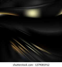 Abstract Black and Gold Background Vector Illustration