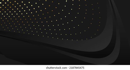 Abstract black gold background vector