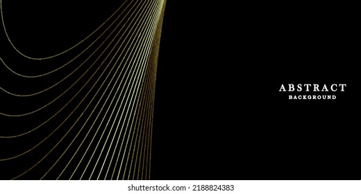 Abstract black gold background vector