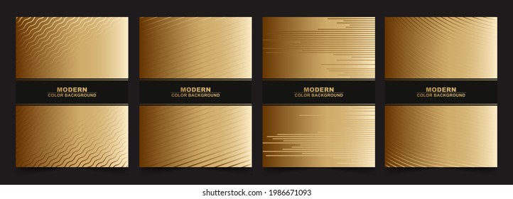 Abstract black and gold color minimal covers pattern design