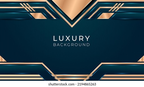 Resumen de color negro y dorado Formas geométricas gradientes sobre fondo oscuro con líneas de brillo dorado. Fondo de ilustración de vectores de lujo,Fondo de juegos