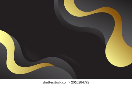 Abstract Black, Gold geometric background. Modern background design. Liquid color. Fluid shapes composition. Fit for presentation design. website, basis for banners, wallpapers, brochure, posters