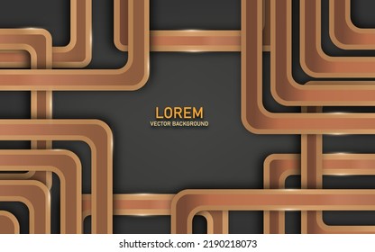 fondo abstracto geométrico en negro y oro