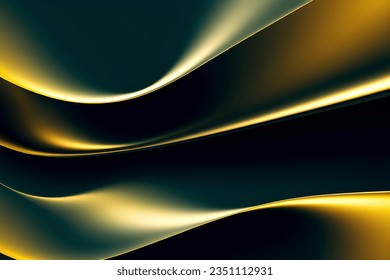 Abstract black and gold geometric background. Dynamic shapes composition. Vector illustration.