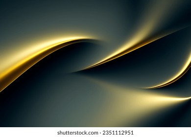 Abstract black and gold geometric background. Dynamic shapes composition. Vector illustration.