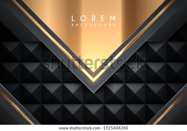 Abstract black and\
gold geometric\
background