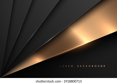 Abstract Black And Gold Geometric Shapes Background